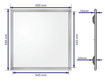 Picture of კნაუფის სარევიზიო სარკმელი ლუქი ზომით 300*300 მმ (ცხაური)