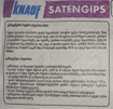 Picture of კნაუფის თაბაშირის ფითხი (შპაკლი) Knauf  SatenGips (სატენგიფსი)  25კგ