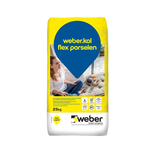 Picture of წებო ცემენტი 25 კგ - WEBER KOL FLEX PORSELEN GREY 25 KG
