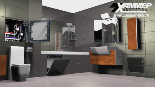 Picture of კერამიკული ფილის ფარული (ჩასაშენებელი) სარევიზიო სარკმელი 400x400 მმ ლუქი